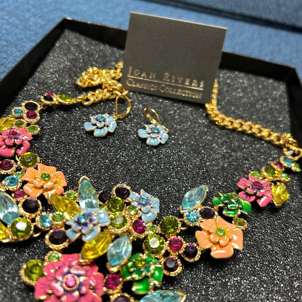 1641 Joan Rivers 25th Anniversary Necklace and Earrings Set - Picture 14 of 15